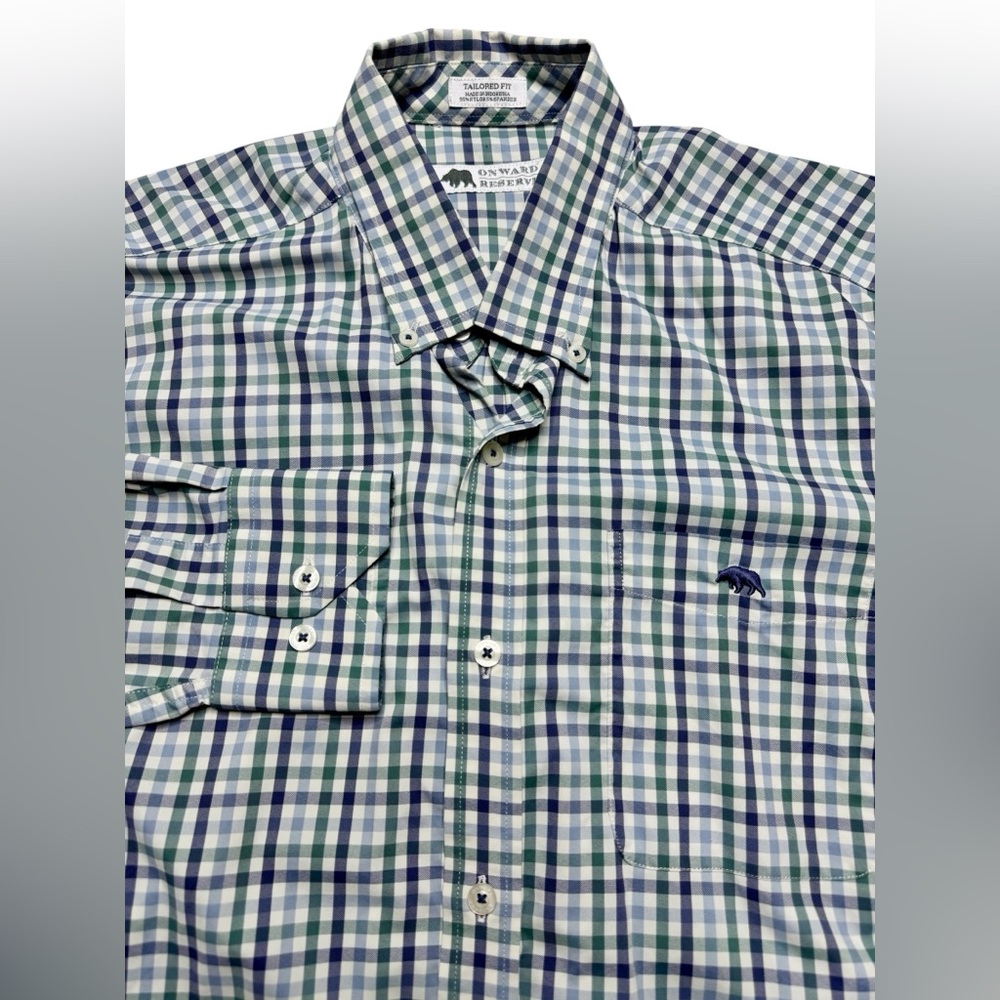 Onward Reserve Tailored Fit Long Sleeve Button Down Mens Medium